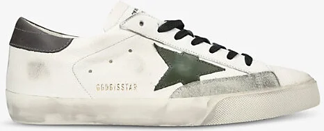 Mens White/Oth Super Star Star-Appliqué Leather Low-Top Trainers Eur 41 / 7 Uk Men