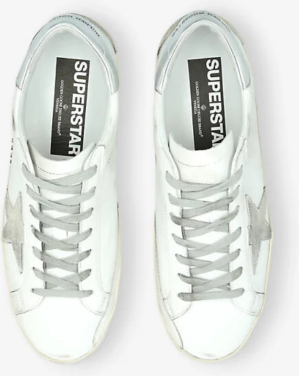 Mens White/Oth Superstar Leather Low-Top Trainers 5 - Image 2