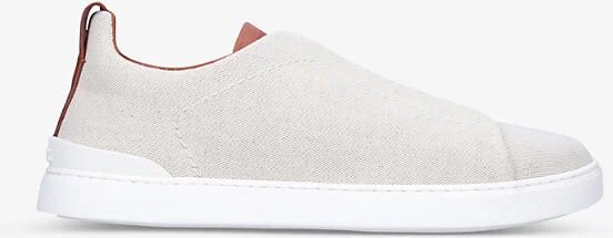Mens White/Oth Triple Stitch Canvas Low-Top Trainers Eur 41 / 7 Uk Men