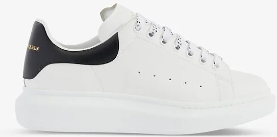 Mens White Oversized-Sole Leather Low-Top Trainers Eur 43 / 9 Uk Men