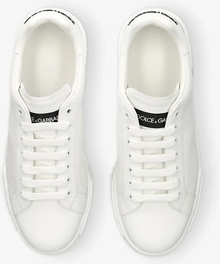 Mens White Portofino Low-Top Leather Trainers Eur 45 / 11 Uk Men - Image 2