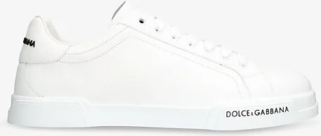 Mens White Portofino Low-Top Leather Trainers Eur 45 / 11 Uk Men