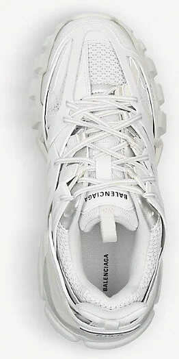Mens White Track Nylon and Mesh Trainers Eur 45 / 11 Uk Men - Image 2