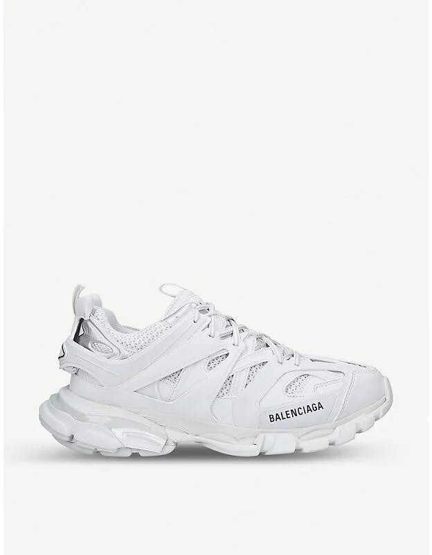 Mens White Track Nylon and Mesh Trainers Eur 45 / 11 Uk Men