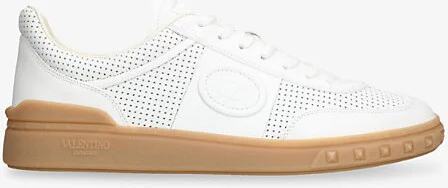 Mens White Upvillage Leather Low-Top Trainers Eur 40 / 6 Uk Men