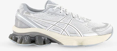 Mens White White Gel-Kinetic Fluent Woven Low-Top Trainers 6