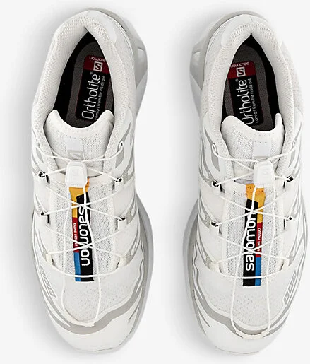 Mens White White Lunar Rock Xt-6 Quick-Lace Mesh Low-Top Trainers 4.5 - Image 2