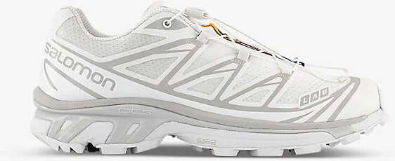 Mens White White Lunar Rock Xt-6 Quick-Lace Mesh Low-Top Trainers 4.5