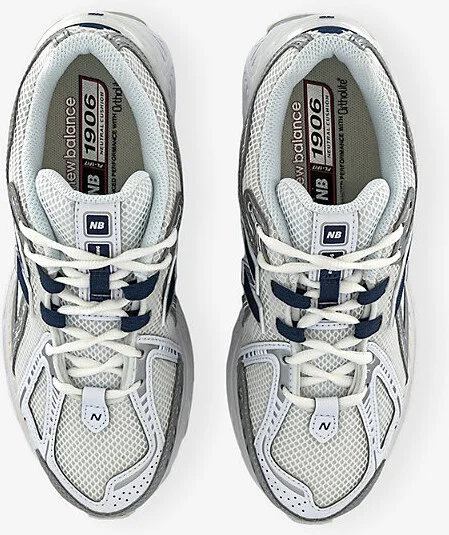 Mens White White Silver Black 1906 Woven Trainers 9 - Image 2