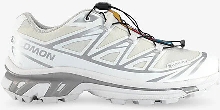 Mens White White Silver Xt-6 Gtx Quick-Lace Mesh Low-Top Trainers 4.5