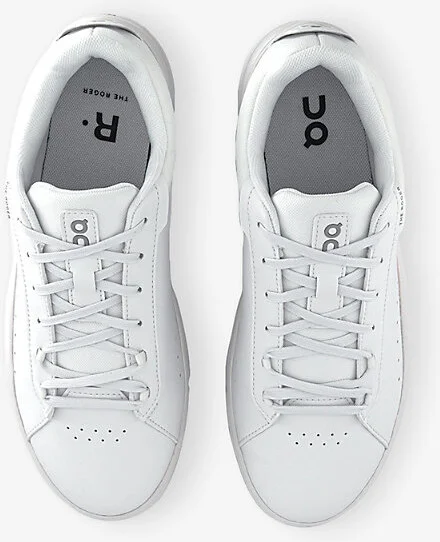Mens White White White The Roger Advantage Faux-Leather Low-Top Trainers 8.5 - Image 2