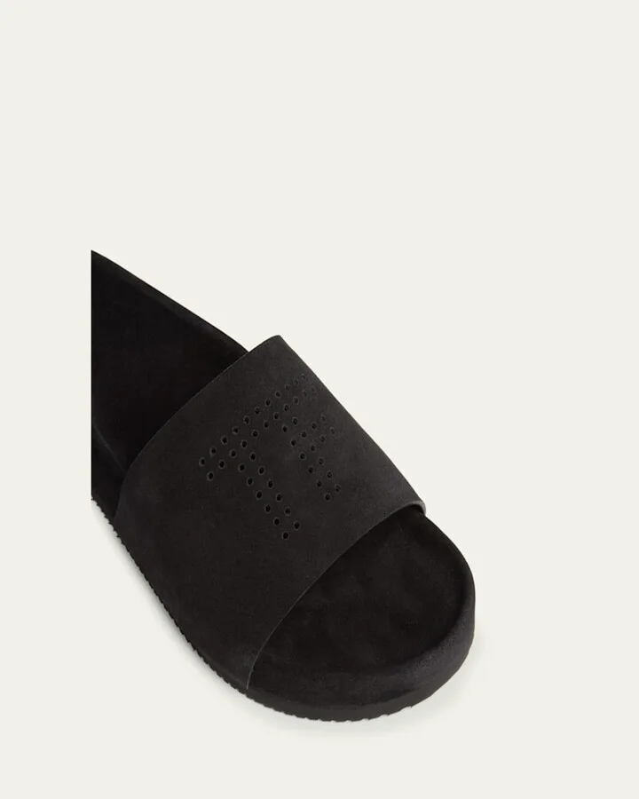 Men's Wicklow Perforated Suede Slides - Image 3