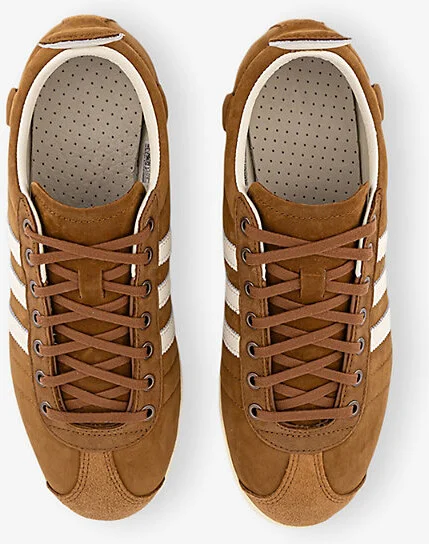 Mens Wild Brown Off White Samba 62 Suede Low-Top Trainers 10.5 - Image 2