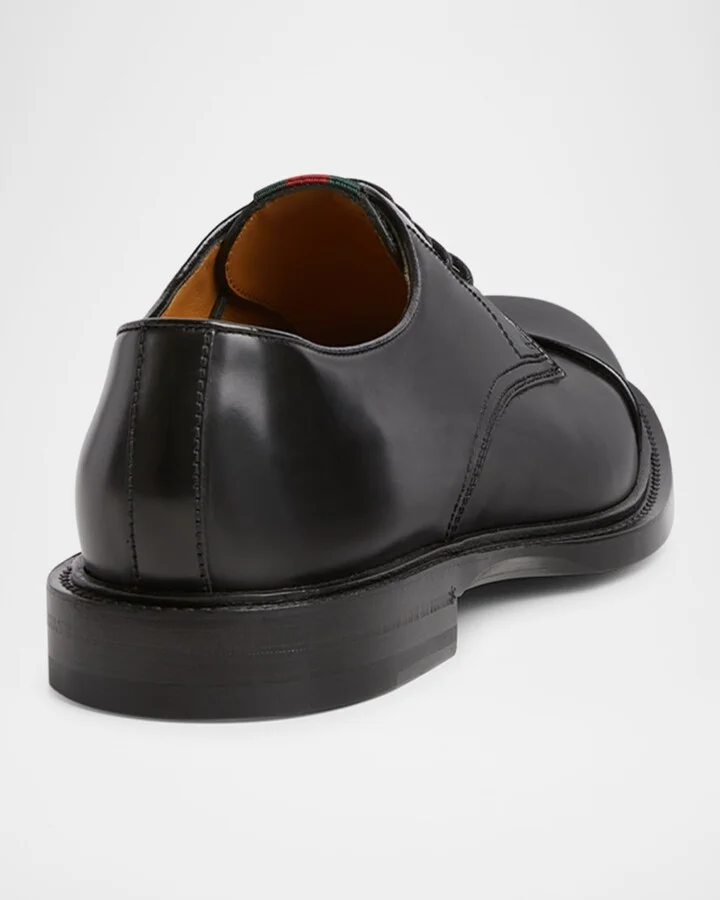 Men's William Leather Cap-Toe Derby Shoes - Image 3