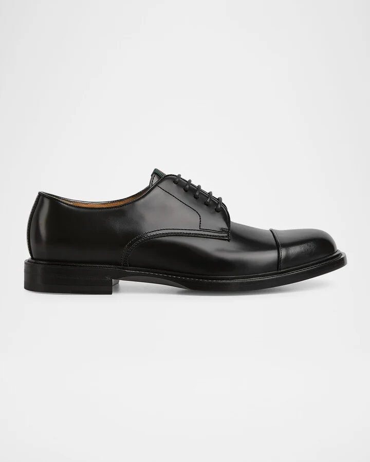 Men's William Leather Cap-Toe Derby Shoes