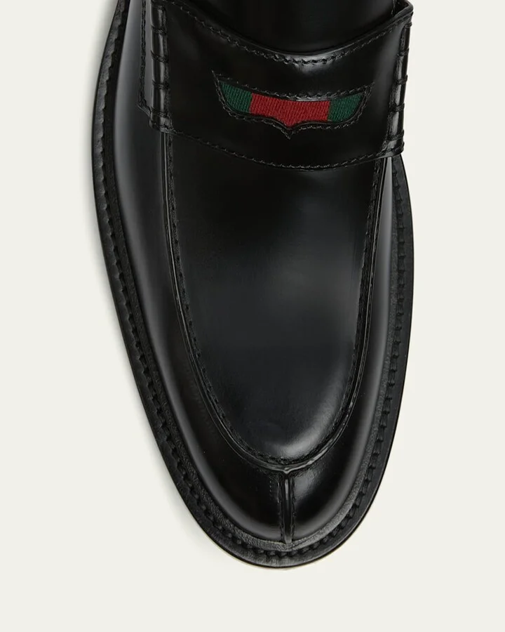 Men's William Leather Split-Toe Penny Loafers - Image 3