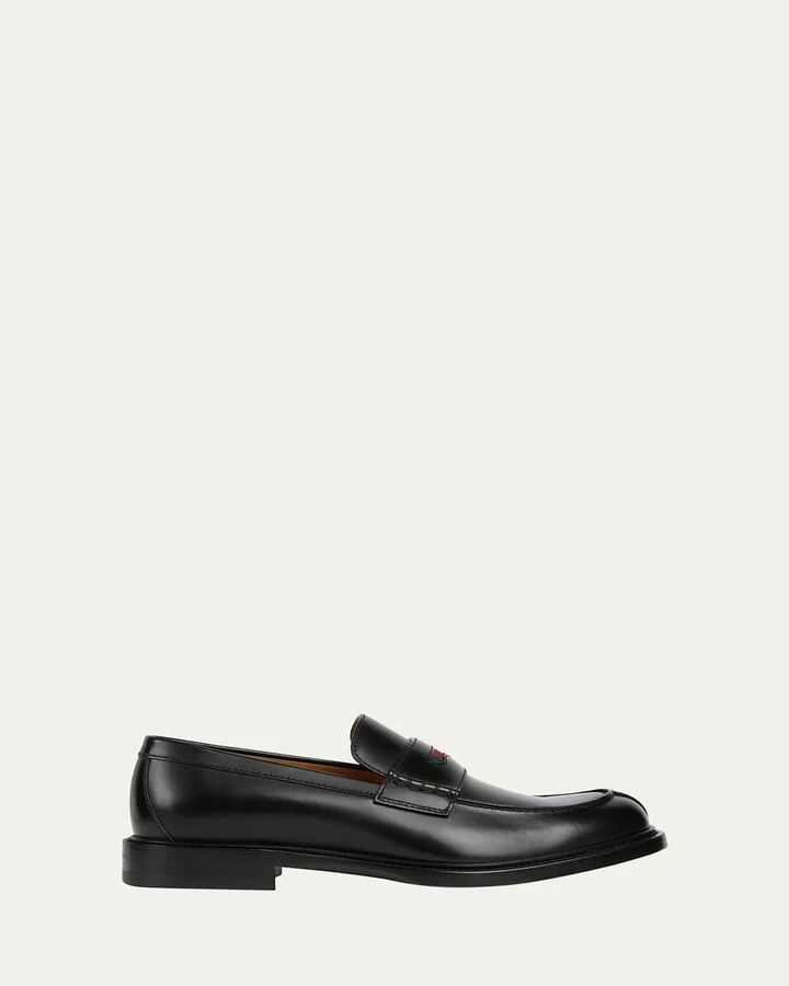 Men's William Leather Split-Toe Penny Loafers