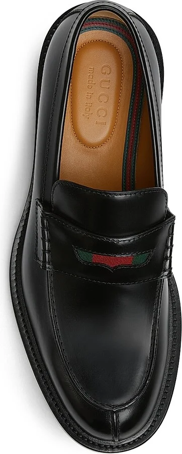 Men's William Web Leather Penny Loafers - Black - Size 11 - Image 4