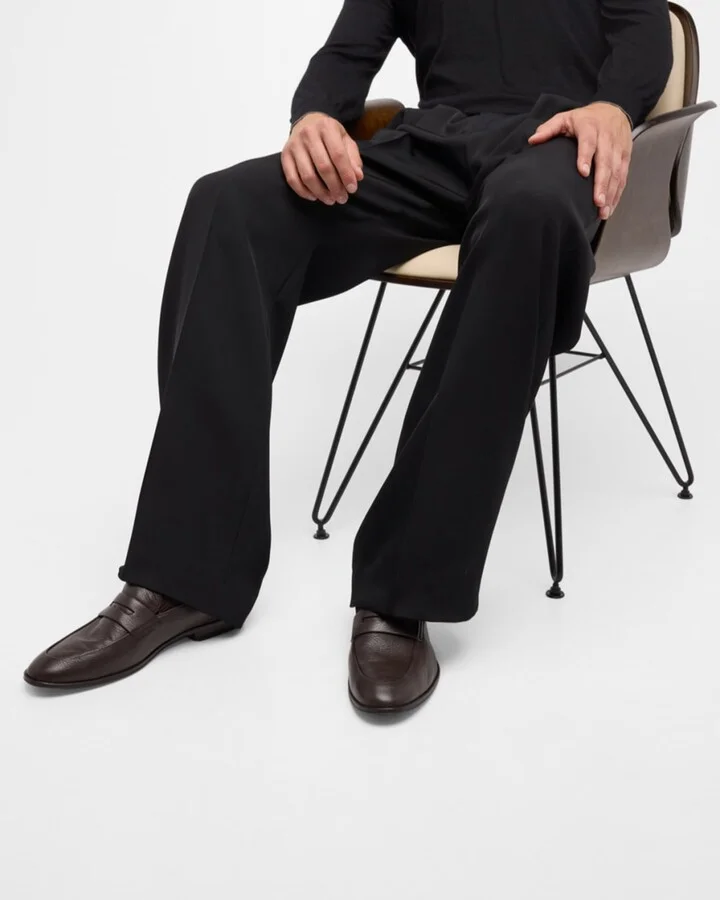 Men's Windsor Grained Leather Penny Loafers - Image 3