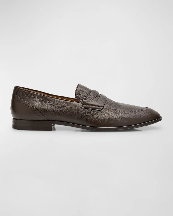 Men's Windsor Grained Leather Penny Loafers