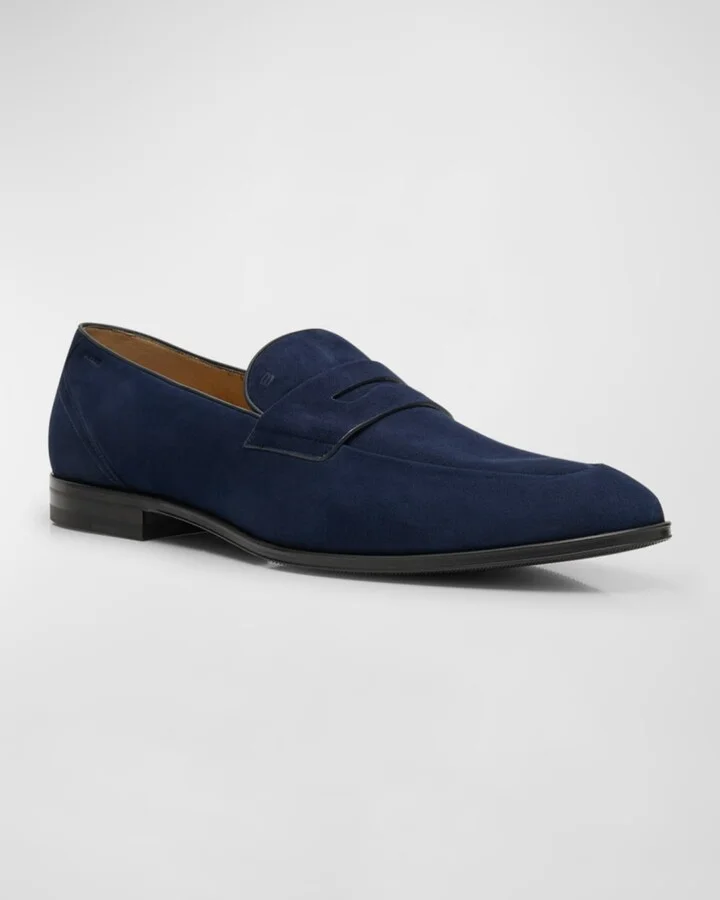 Men's Windsor Suede Penny Loafers - Image 3