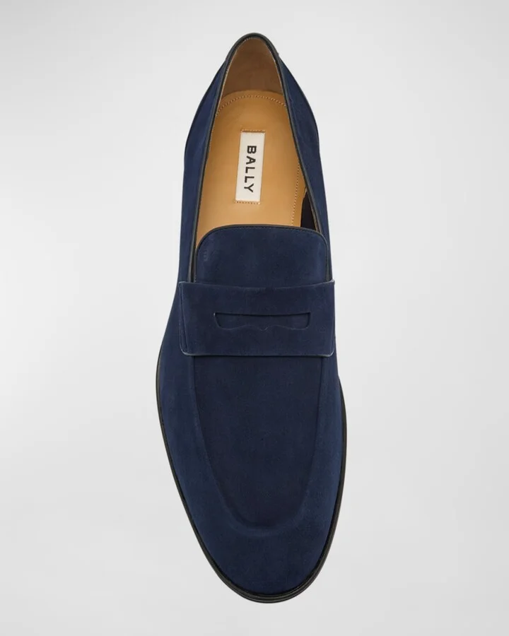 Men's Windsor Suede Penny Loafers - Image 5
