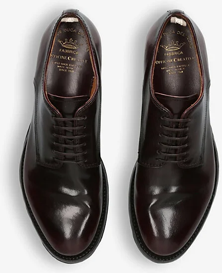 Mens Wine Anatomia Leather Derby Shoes Eur 43.5 / 9.5 Uk Men - Image 2