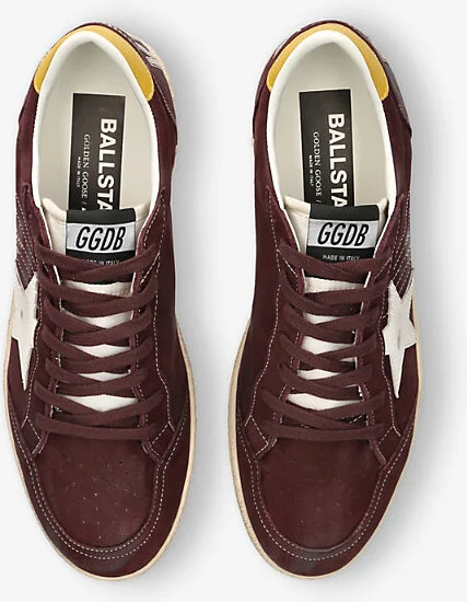 Mens Wine Ball Star Leather Low-Top Trainers Eur 43 / 9 Uk Men - Image 2