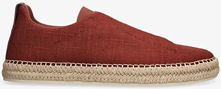 Mens Wine Triple Stitch Canvas Espadrilles Eur 41 / 7 Uk Men