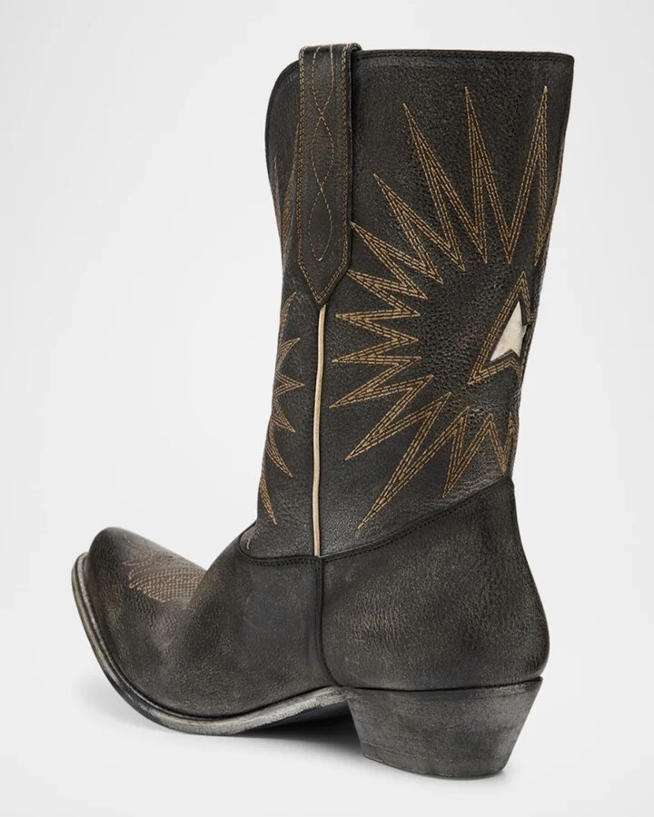 Men's Wish Star Leather Low Western Boots - Image 8