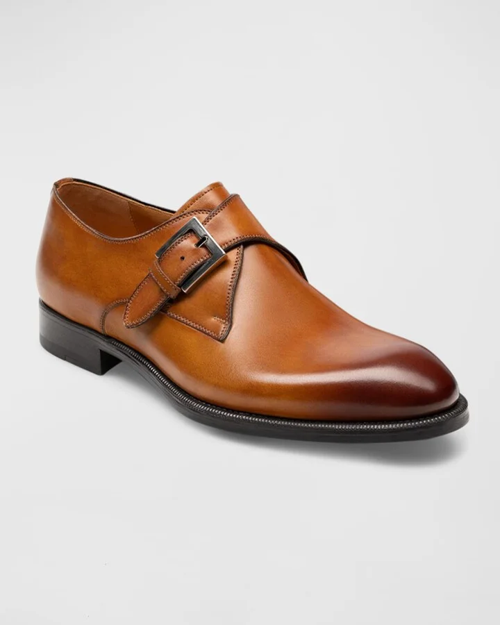 Men's Wooten Leaather Monk Strap Loafers - Image 3