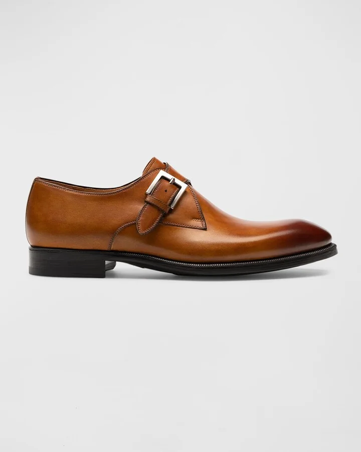Men's Wooten Leaather Monk Strap Loafers