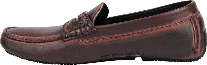 Men's Worn Burgundy Leather Loafer Shoes 427368 2240 (41 EU / 8 US) - Image 7