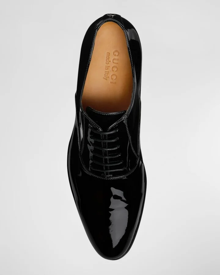 Men's Worsh Patent Leather Oxfords - Image 4