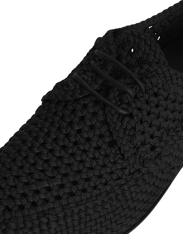 Men's Woven Derbys - Nero - Size 9 - Image 4