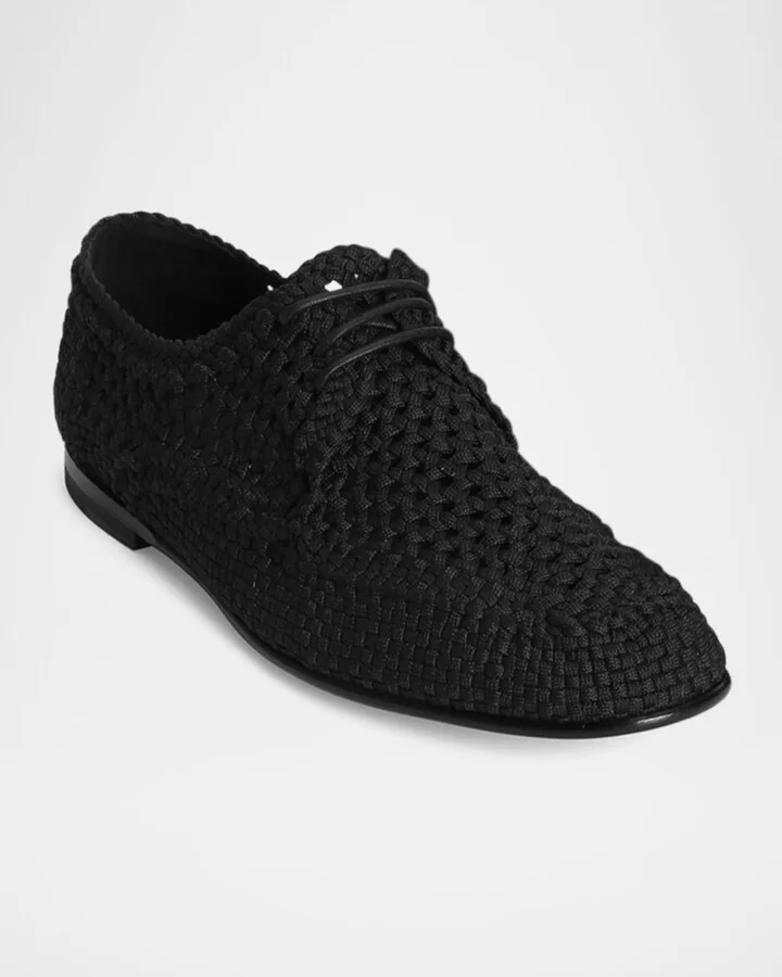 Men's Woven Fabric Derby Shoes - Image 2