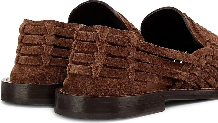 Men's Woven Leather Sandals - Brown - Size 7 - Image 3