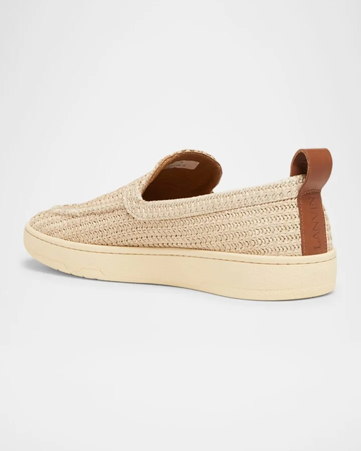 Men's Woven Raffia Loafers - Image 2