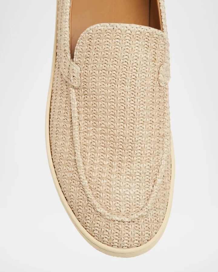Men's Woven Raffia Loafers - Image 3