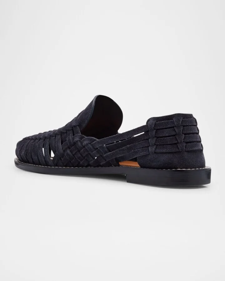 Men's Woven Suede Sandals - Image 3