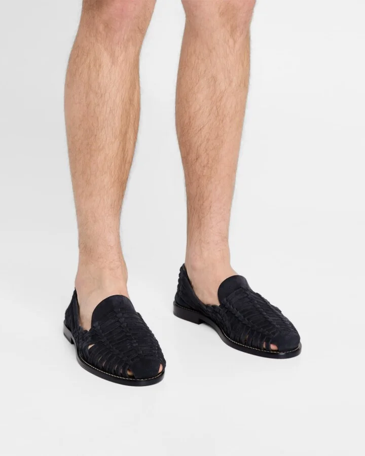 Men's Woven Suede Sandals - Image 4