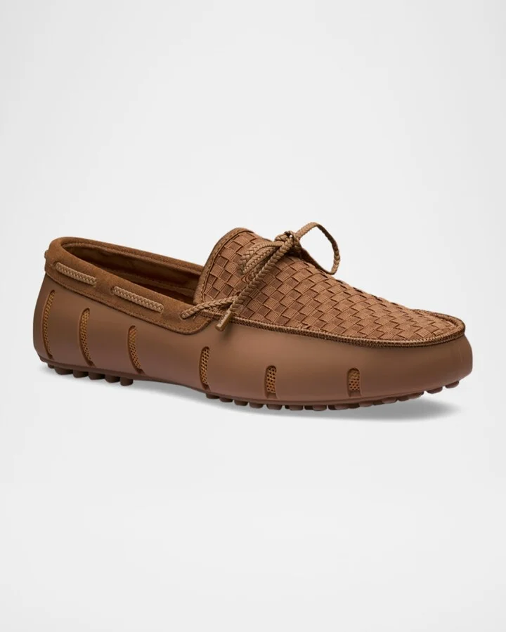Men's Woven Textile and Suede Drivers - Image 2
