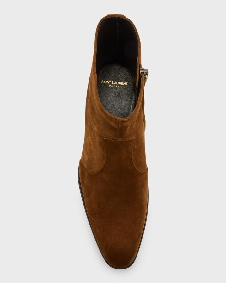Men's Wyatt 40 Suede Zip Ankle Boots - Image 2