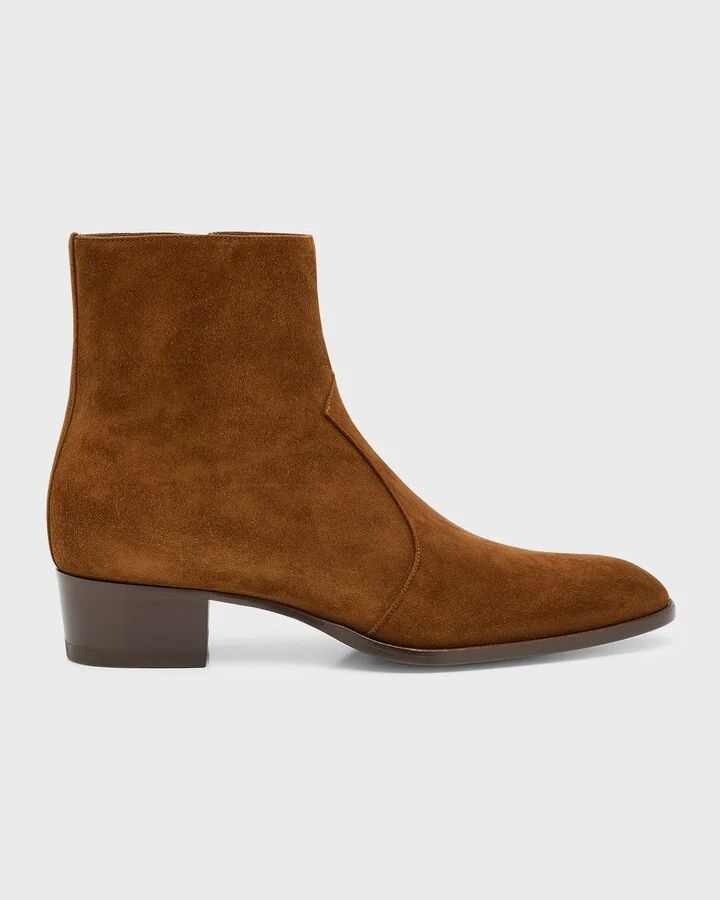 Men's Wyatt 40 Suede Zip Ankle Boots