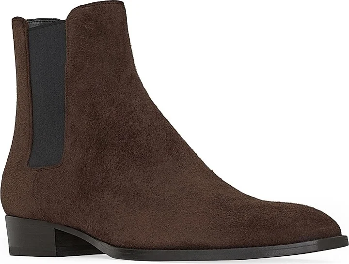 Men's Wyatt Chelsea Boots in Suede - Dark Chocolate - Size 6 - Image 2