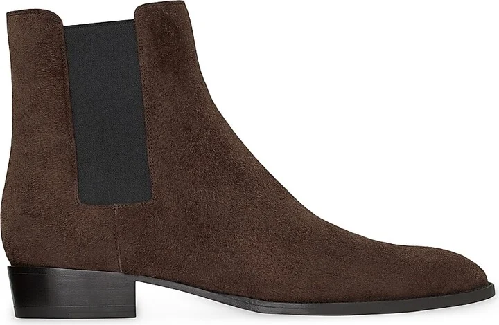 Men's Wyatt Chelsea Boots in Suede - Dark Chocolate - Size 6