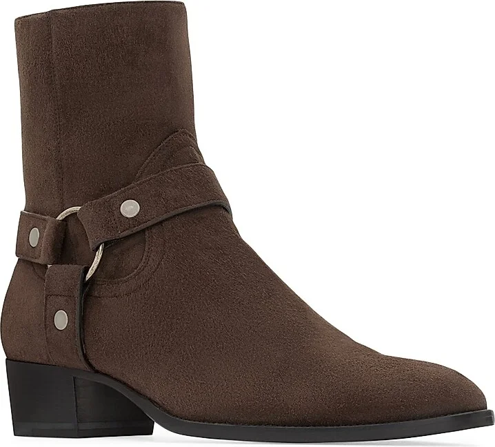 Men's Wyatt Harness Boots in Suede - Dark Chocolate - Size 7 - Image 2