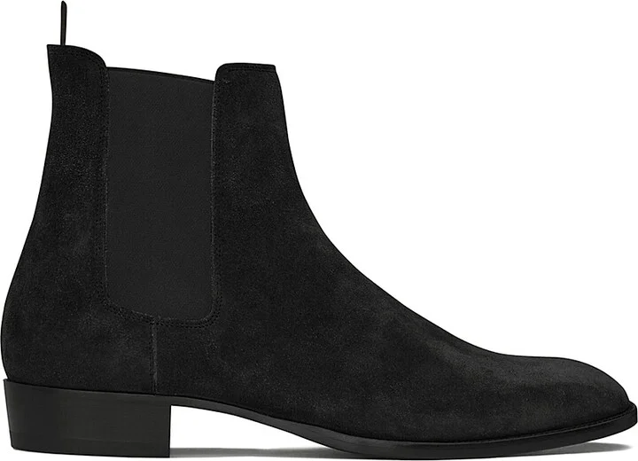 Men's Wyatt Suede Chelsea Boots - Nero - Size 7