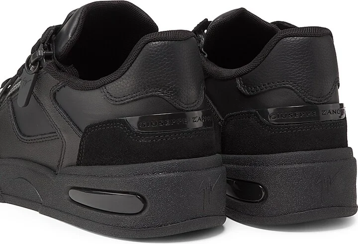 Men's X1907 Double-Zip Low-Top Sneakers - Black Suede - Size 6 - Image 3