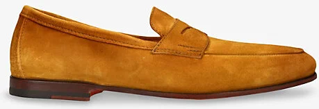 Mens Yellow Carlo Suede Penny Loafers Eur 46 / 12 Uk Men
